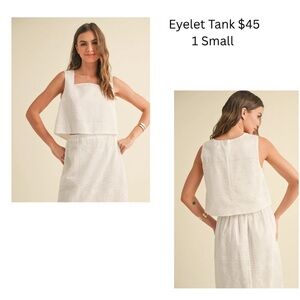 White Eyelet Tank Top